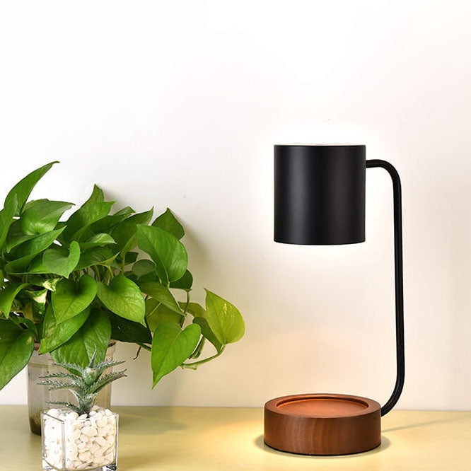 Japanese Minimalist Table Lamp | Wood & Metal Design