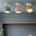 Nordic Macaron Ceiling Light | Modern Round Aluminium Lamp