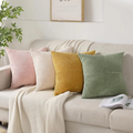 Corduroy Cushion Covers | Luxury Striped Throw Pillow Covers