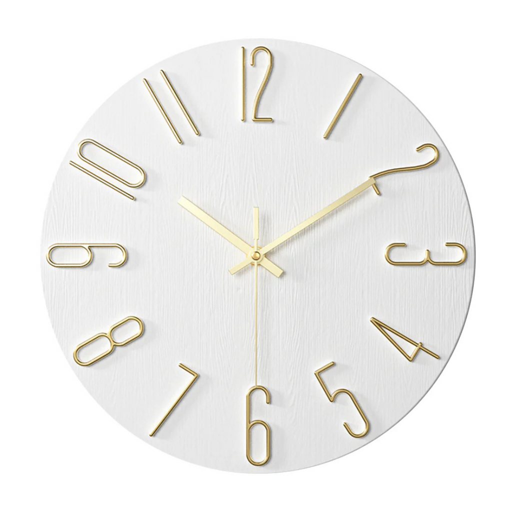 Noble Modern Wall Clock | Minimalist Gold Design