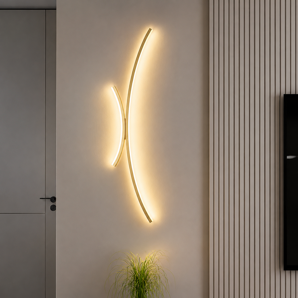 Modern LED Wall Light | Linear Wall Sconce for Bathroom, Living Room & Dining Spaces