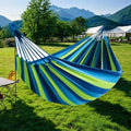 Canvas Hammock | Striped Double Swing Bed – Indoor & Outdoor Camping Hammock