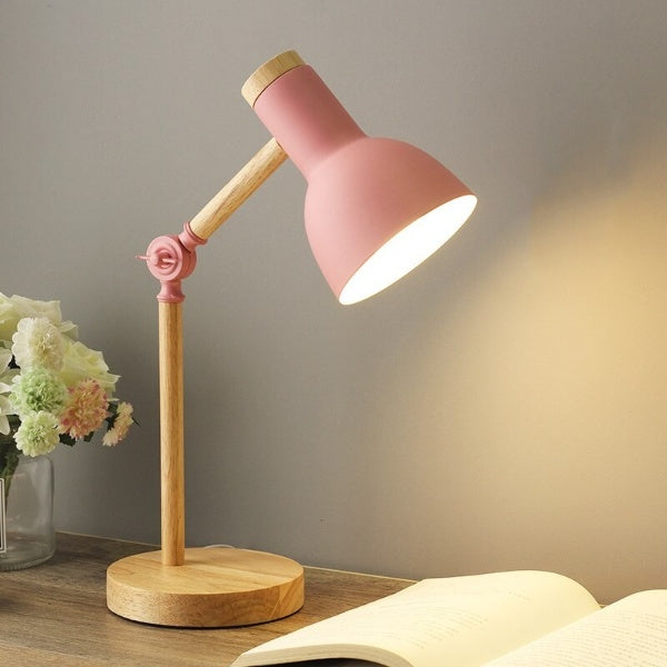Nordic Wooden LED Desk Lamp | Scandinavian Minimalist Lighting